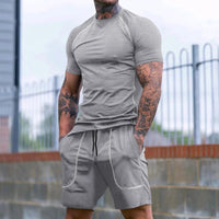 New Sports Tights Shorts Men's Running Fitness Suit
