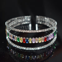 Three-layer Openwork Rhinestone Zircon Personalized Trendy Bracelet