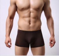 Men's ice silk underwear U convex bag breathable  thin boxer