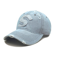 Soft Top Denim Baseball Cap Korean Couple Casual Peaked Cap