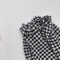 Baby western style comfortable wood ear collar small shirt
