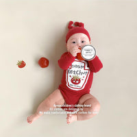 Baby's Tomato Print Jumpsuit