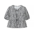 Women's New Leopard Print Short Sleeve Shirt