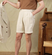 Linen Breathable Shorts Lightweight Italian All-match Casual Pants In Naples