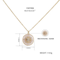 European And American Modern White Six-pointed Star Fritillary Compass Necklace