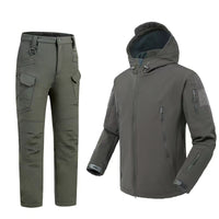 Soft Shell Shark Skin Windproof Waterproof Fleece-lined Camouflage Jacket For Men