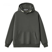 Autumn Trendy Korean Preppy Style Solid Color Pullover Hooded Loose Sweater Men