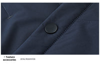 Fall Winter Men Jacket Lapel Fashion Business Lightweight Silk Cotton-padded Coat