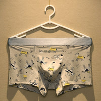Youth Cartoon Printed Breathable Waist Boxer Shorts