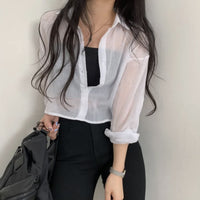 French Top High-grade Cardigan Blouse Shirt