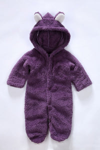 Children's Velvet Animal Jumpsuit Without Down