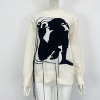 Women's Loose All-matching Round Neck Tassel Design Sweater