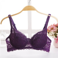 Thin Breathable Plus Size Lace Push Up Adjusting Bra