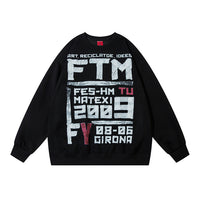 Letter Printed Crew Neck Sweatshirt