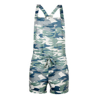 Suspender Drawstring Elastic Waist Pocket Jumpsuit