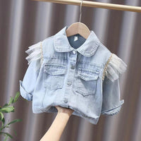 Single Breasted Long Sleeve Denim Cardigan Women
