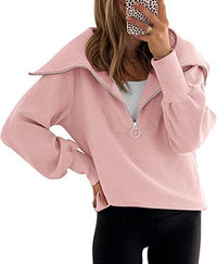 New Long-sleeve Zipper Drop Shoulder Pullover Hoodie