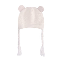 New Solid Color Knitted Baby Fur Ball Hat With Velvet