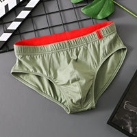 Pure Color Cotton Triangle Low Waist Breathable Men's Underwear Triangle