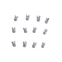Metal Silver Three-dimensional Bear Electroplating Diy Handmade Acrylic Phone Case Material