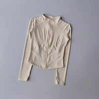 Stand Collar Jacket Thin Fitness Top Yoga Clothes Long Sleeve