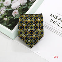 Casual Men's Tie Business Formal Wear 9CM Printed British Style Polyester Yarn Tie