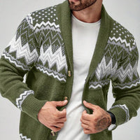 European And American Solid Color Long-sleeved Knitted Cardigan Coat Sweater