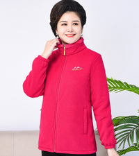 Middle-aged And Elderly Thickened Fleece Hooded Sweatshirt