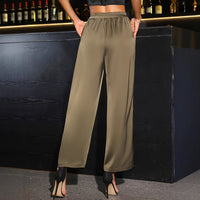 Fashionable Elegant Lustrous And Luxurious Satin Trousers