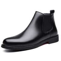 Autumn And Winter Fleece-lined Martin Boots Men's Shoes Cross-border Amazon Wear-resistant Worker Boot Rubber Outdoor Mountaineering Plus Size 38-4