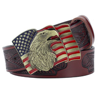 Eagle Buckle Genuine Leather Men's Casual Belt Leisure Fashion Clothing Accessories