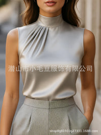Sleeveless Fashionable Halterneck Versatile Top For Women
