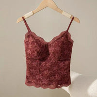 Womens Slim-fit Lace Camisole Base Layer Underwear