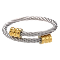 Trendy Retro Personality Stainless Steel Winding Geometric Bracelet