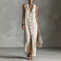 Sleeveless Long Dress Women's One-piece Dress