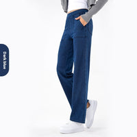 Cargo Jeans Women's Retro High Waist Straight Wide Leg