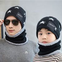 Five Pointed Star Woolen Hat Autumn And Winter Warm Knitted Parent Child Hat