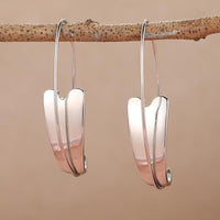 Retro Minimalist Silver Heart-Shaped Hook Party Statement Earrings