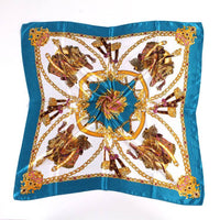 Spring And Autumn Women's Printed 90 Large Kerchief Artificial Silk Floral Scarf