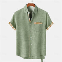 Ocean Fish Pattern Lapel Loose Casual Short Sleeve