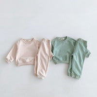 Children's Cotton Comfortable Solid Color Casual Suit
