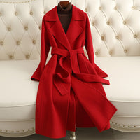 Cashmere Coat Slim Fit Thin Over The Knee Woolen Coat