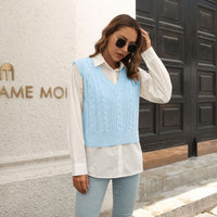 Twist Women's Knitted Vest Sweater