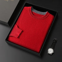 Men's Knitted Thickened Crewneck Versatile Sweater