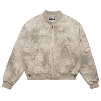 Tie-dye Camouflage Thick Quilted Baseball Jacket