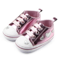 Bright leather love soft bottom toddler shoes