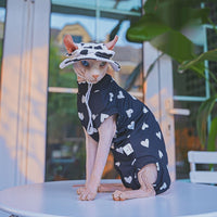 Hairless Cat Pet Ice Silk Cooling Four-Legged Belly-Covering Shirt Short-Sleeve Vest