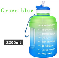 QuiFit 3.78L 2.2L 1.3L 128oz Gallon Water Bottle With Straw
