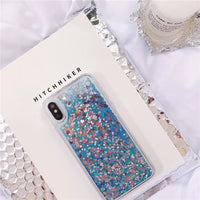 Creative full soft white glitter liquid mobile phone case