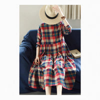 Womens Embroidery Patchwork Figure-flattering Shirt Dress